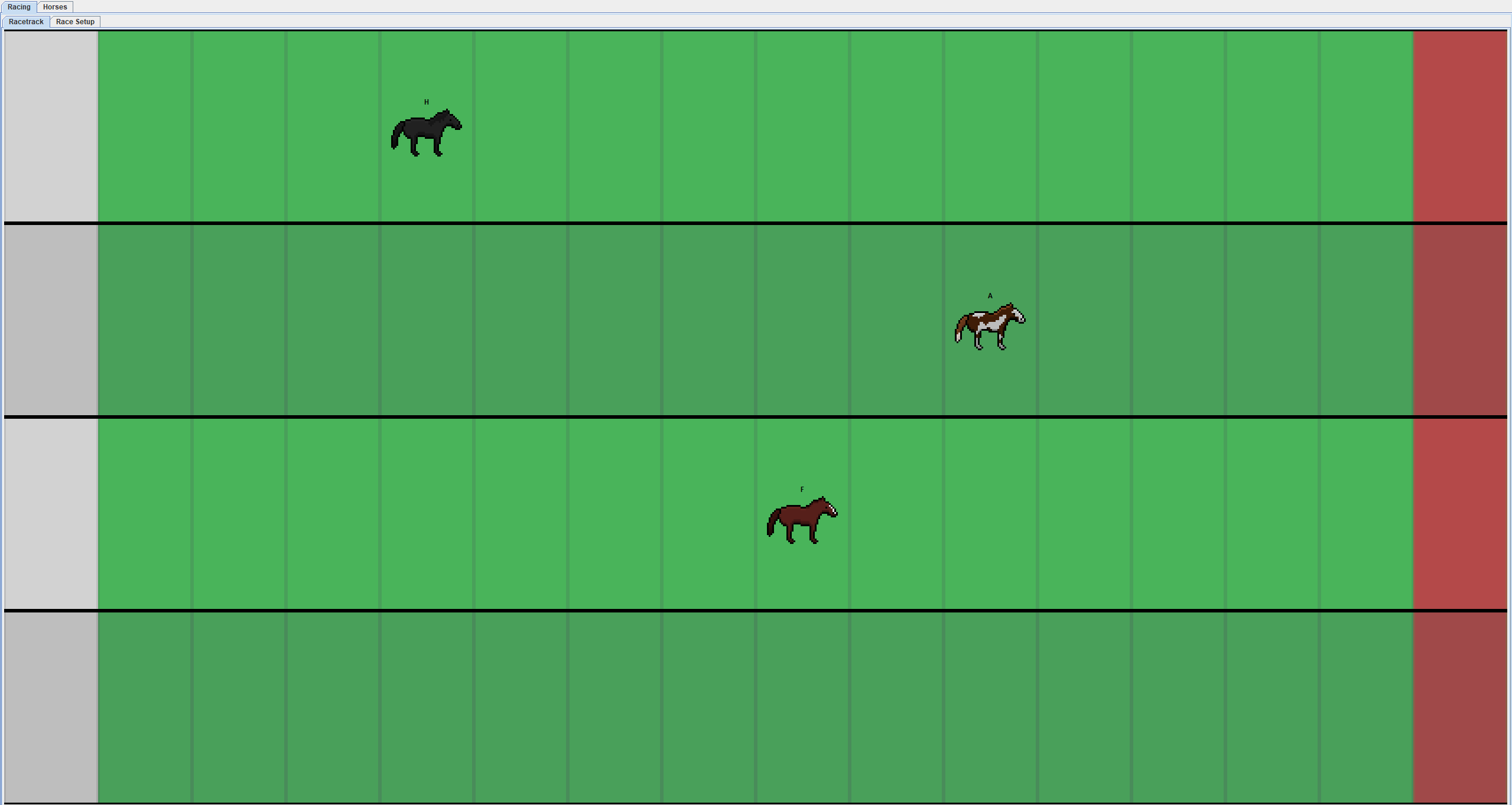 The main picture of my Horse Race Simulator project.