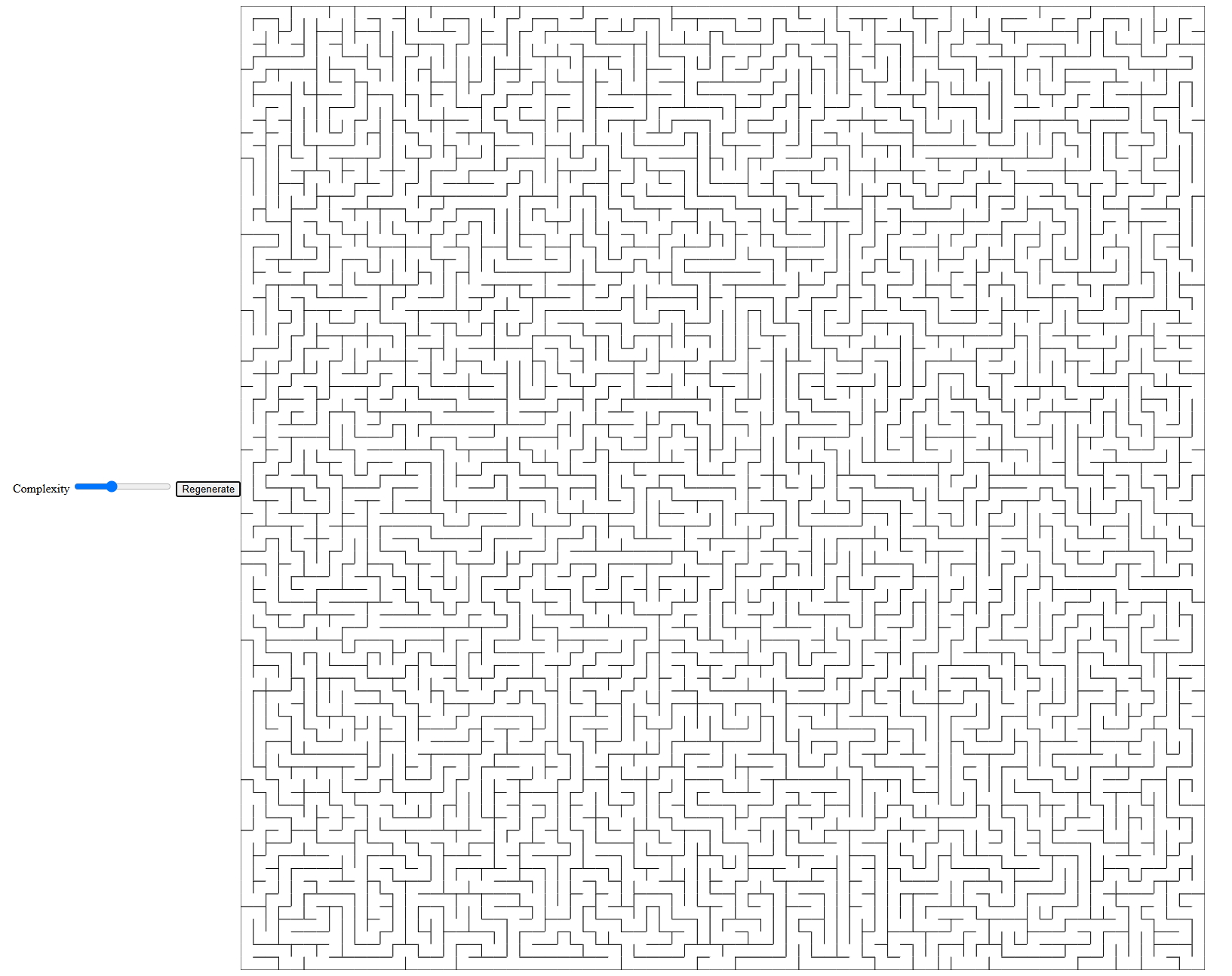 The main picture of my Maze Generator project.