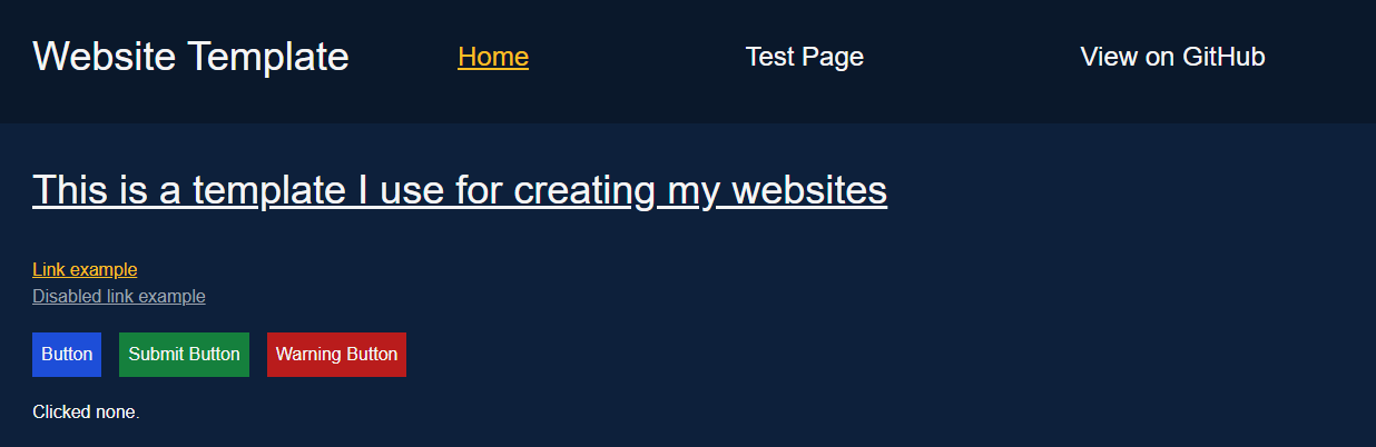 The main picture of my Website Template project.